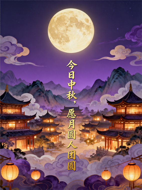 月到中秋分外明 佳节喜气伴你行！